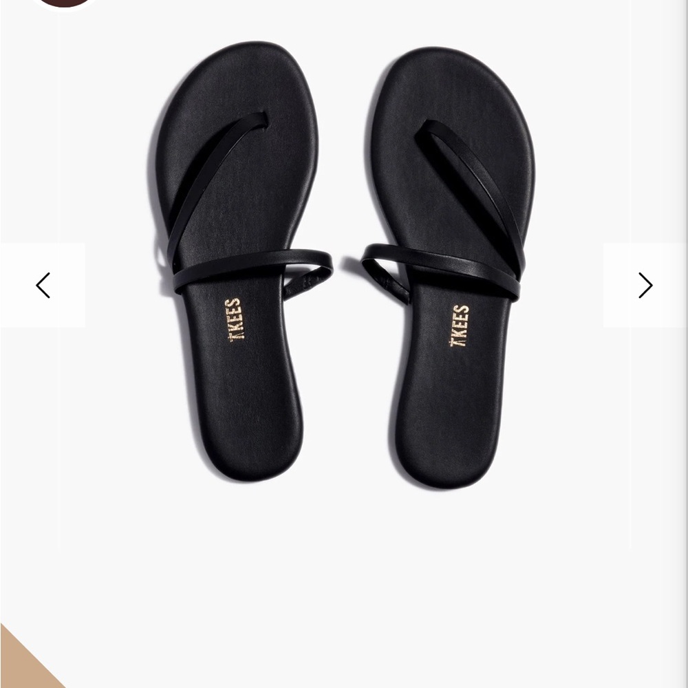 TKEES Black Minimalist Sandals- new with tags!